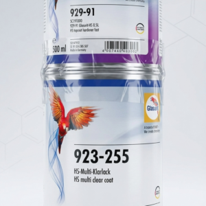 El barniz 923-255 HS Multi Clear es famoso por su extraordinaria retención de brillo y su capacidad de nivelación, dejando una superficie lisa y cristalina.